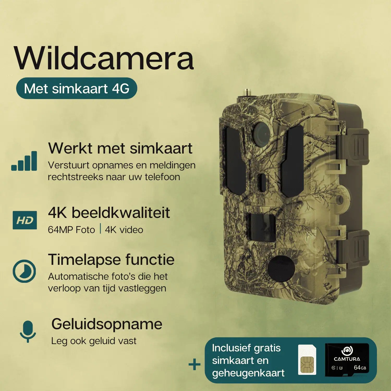 Voordelen van camtura wildcamera met 4g simkaart en AI
